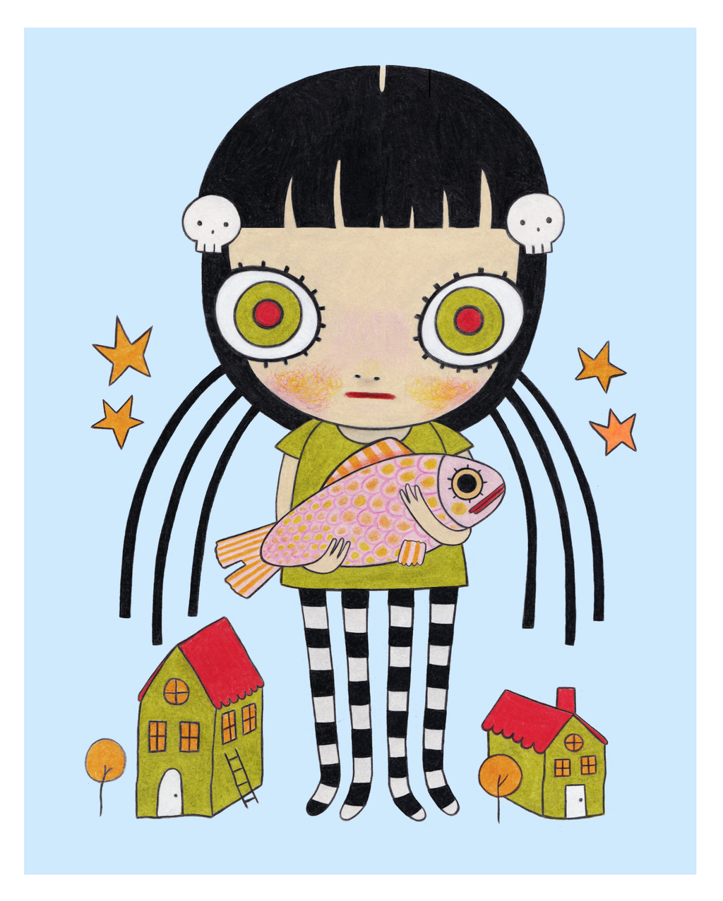 FISH GIRL PRINT